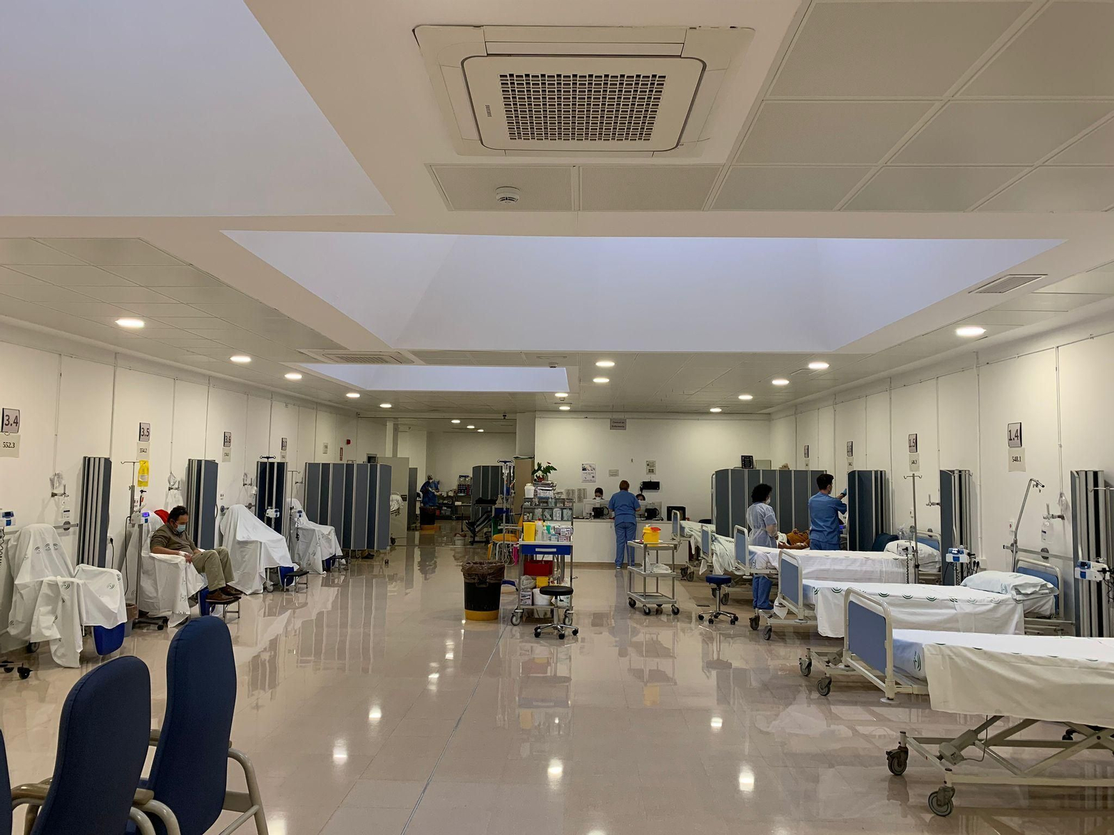 Antigua cafetería del personal donde están ahora los hospitales de Día Médico y de Cardiología.