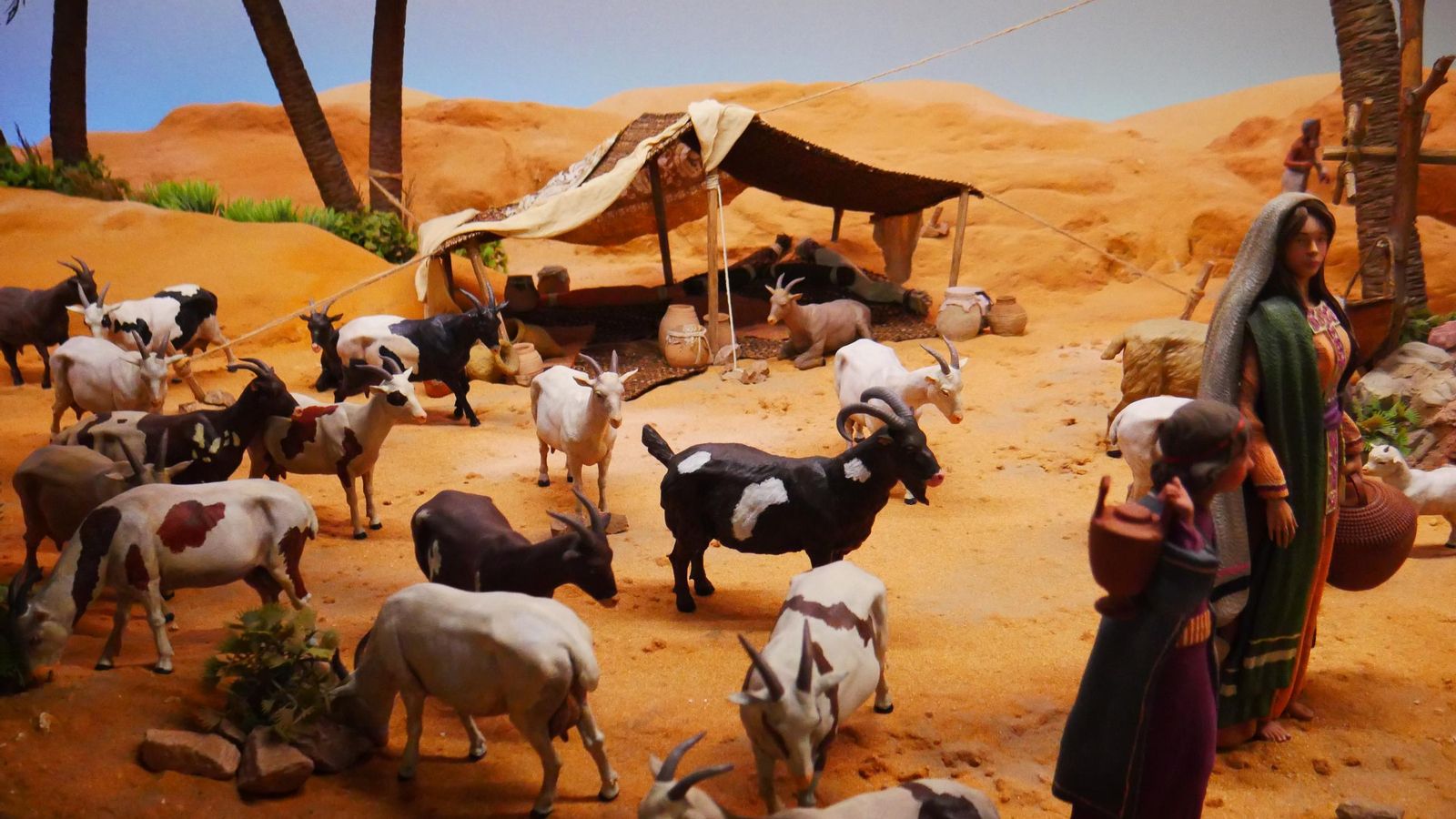 El pastoreo de los nómadas está presente en este nacimiento.