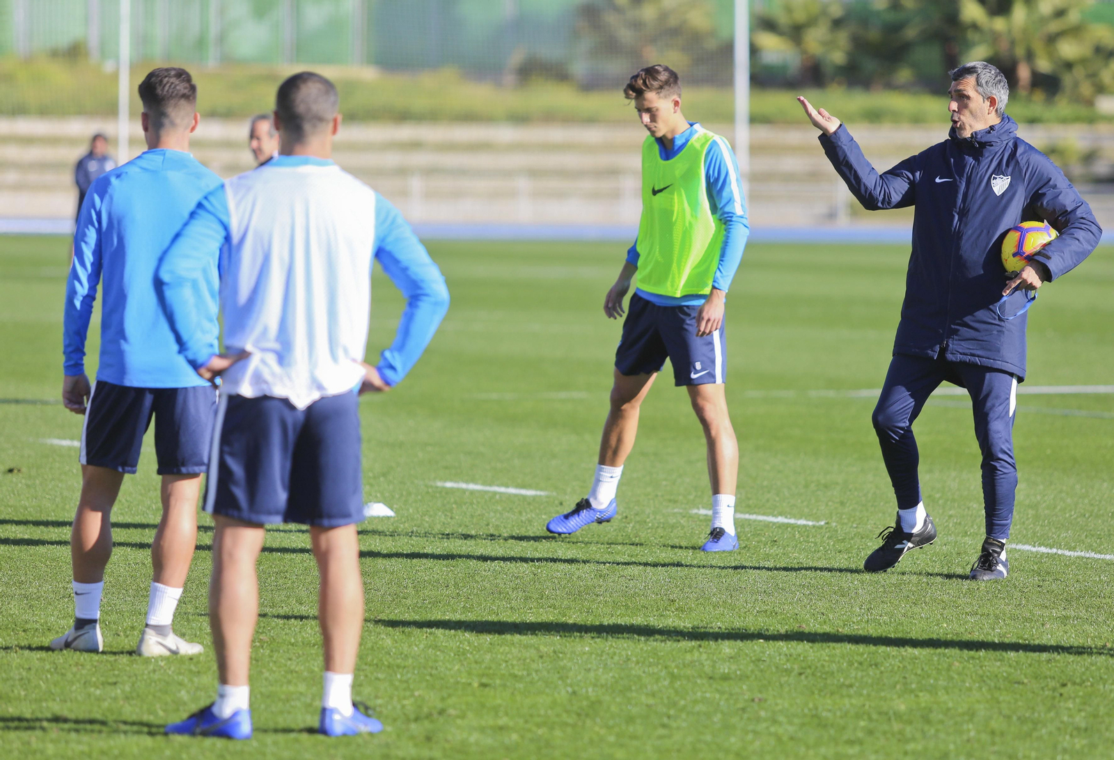El primer entrenamiento del Málaga en 2019