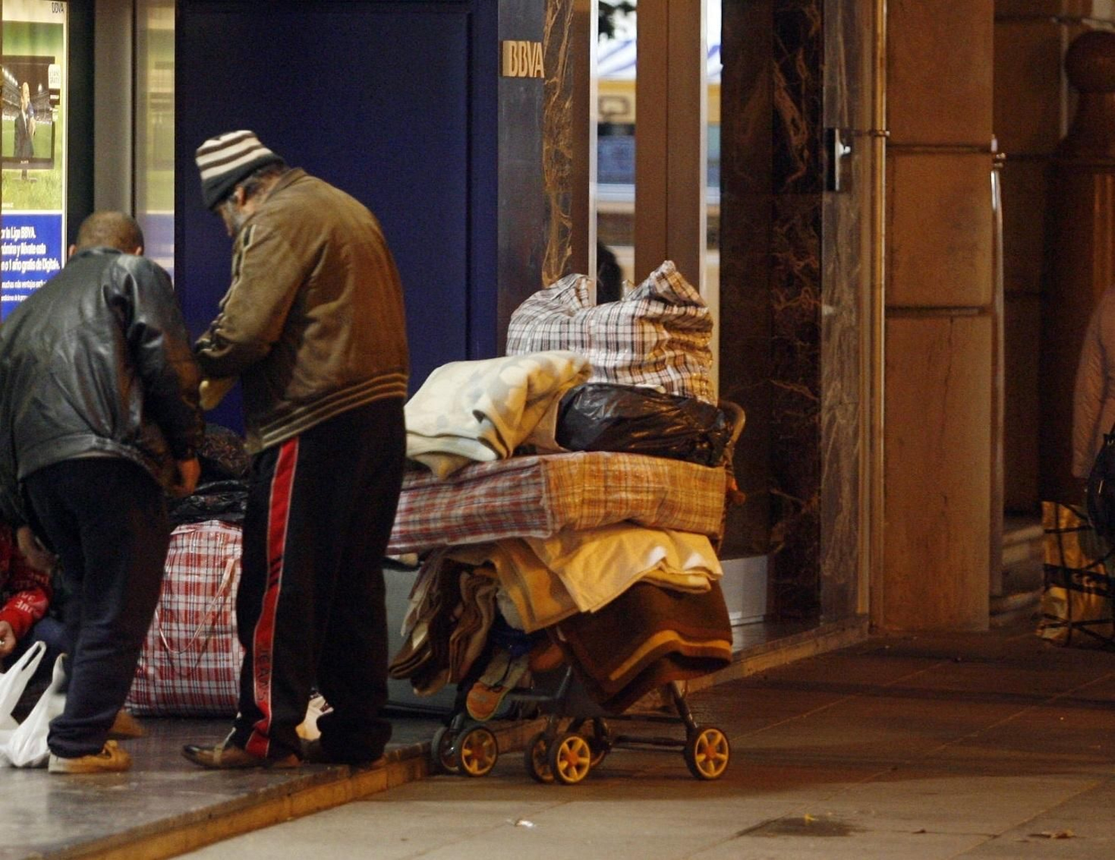 Dos personas sin hogar en Córdoba.