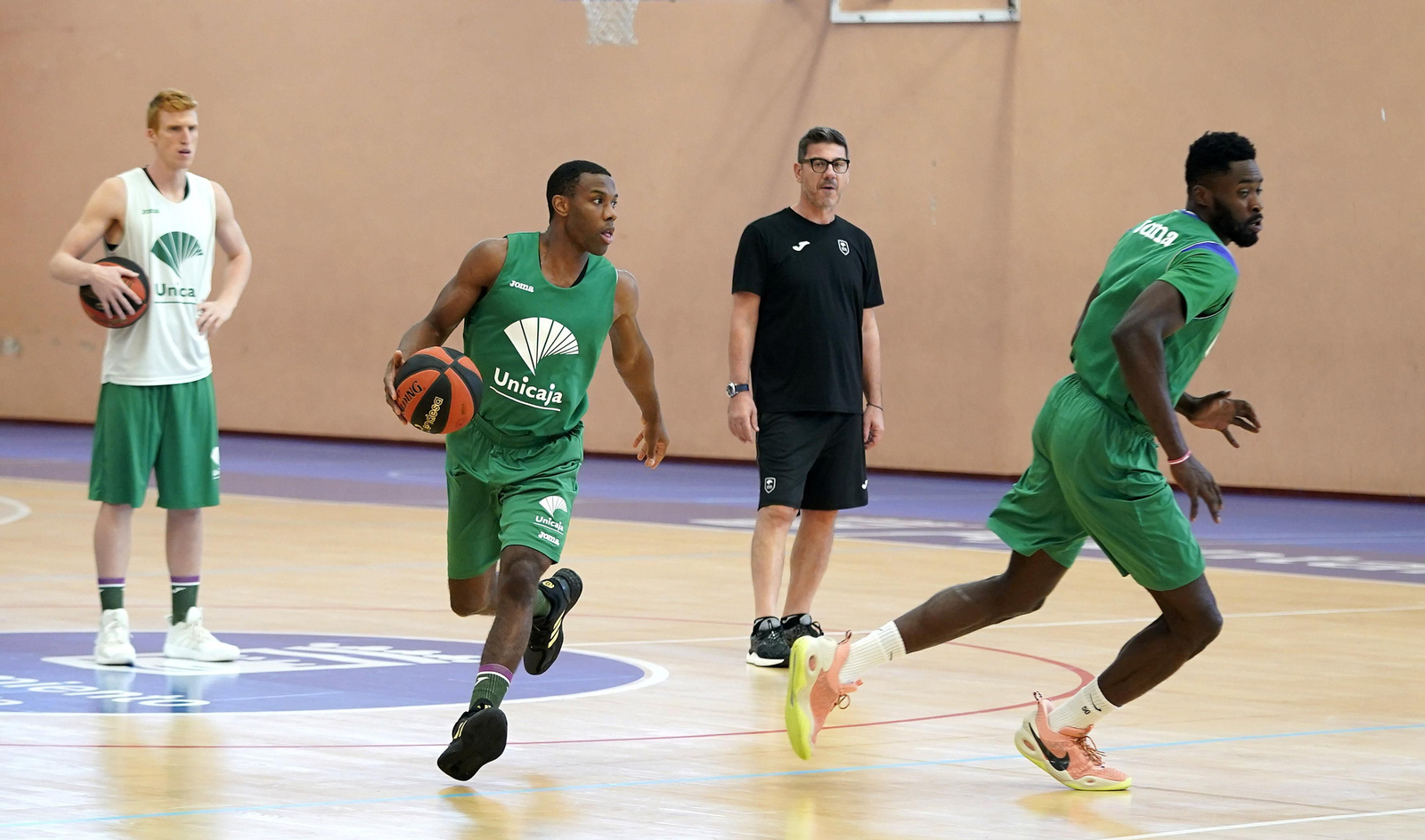 Entrenamiento del Unicaja.