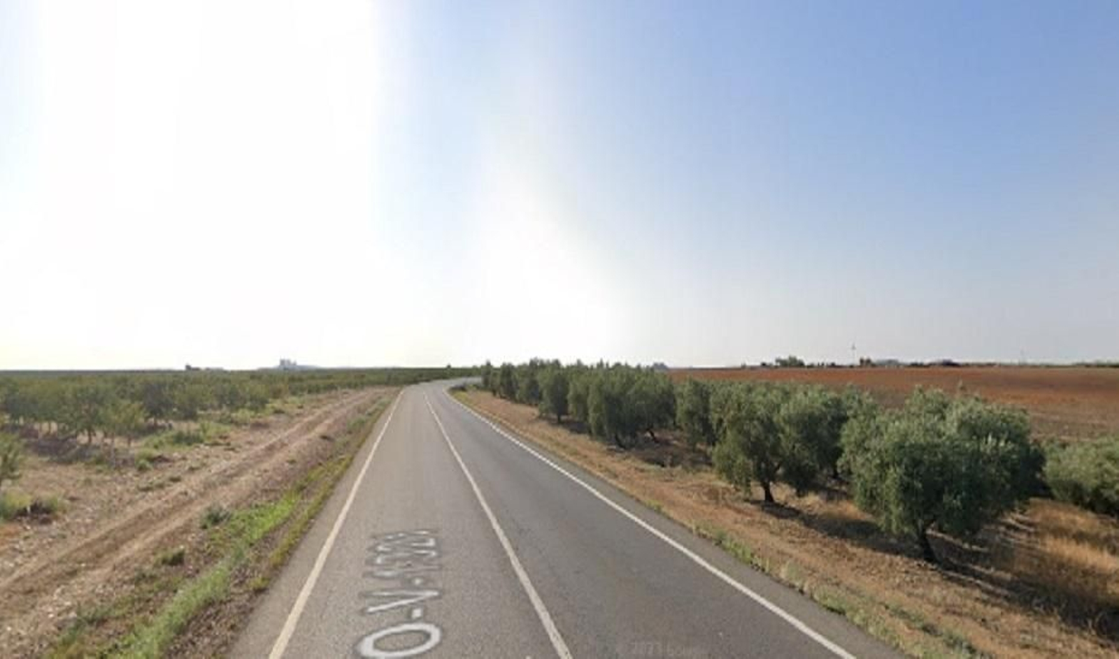 Carretera donde ha tenido lugar el accidente. Carretera donde ha tenido lugar el accidente.