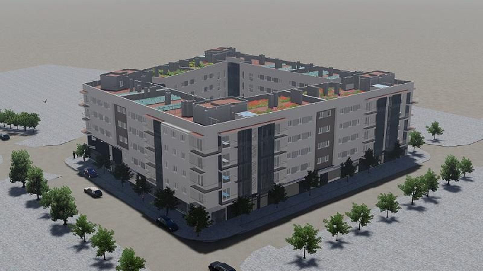 Recreación de las viviendas que Emvisesa construirá en Cisneo Alto.