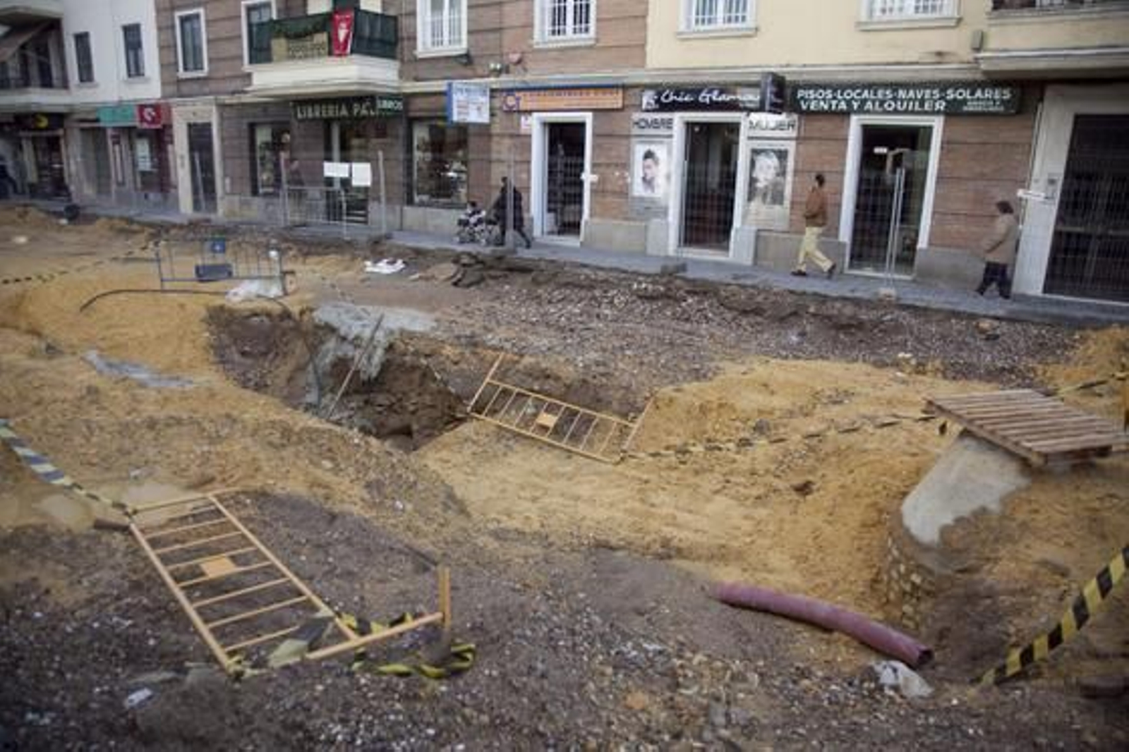 Efectos de las intensas lluvias en las obras de Asunción.

Foto: Jaime Martínez