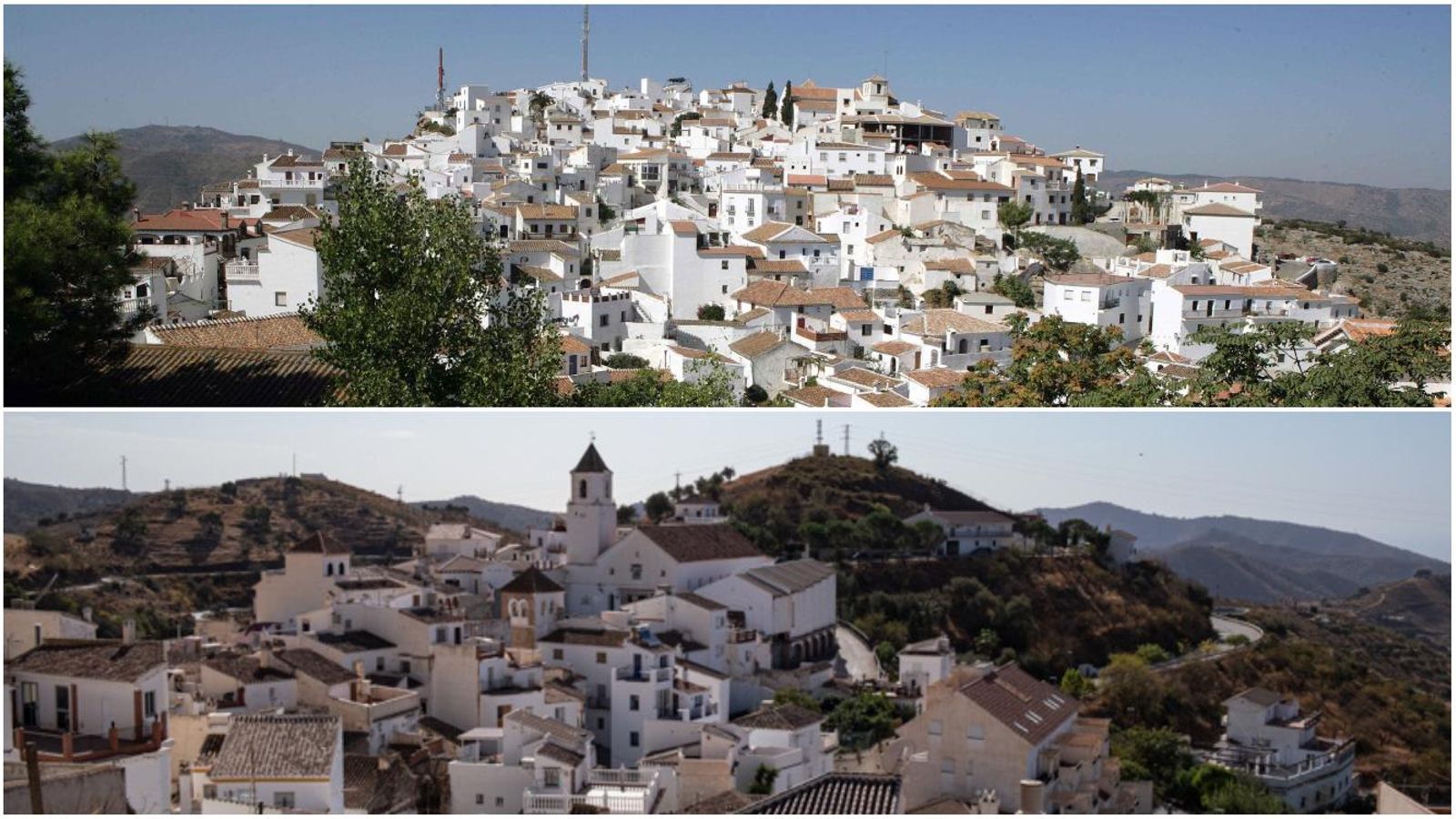 Canillas de Aceituno y Comares, en una vista panorámica.