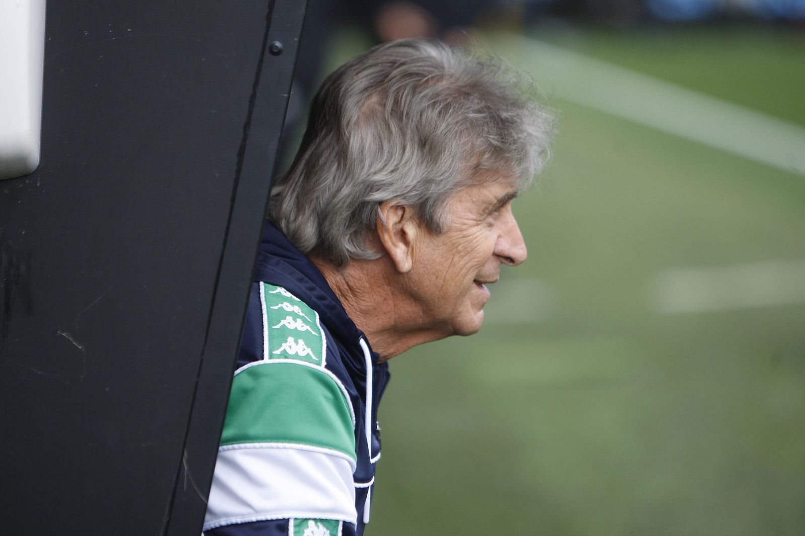Pellegrini, en un momento del partido en Balaídos.