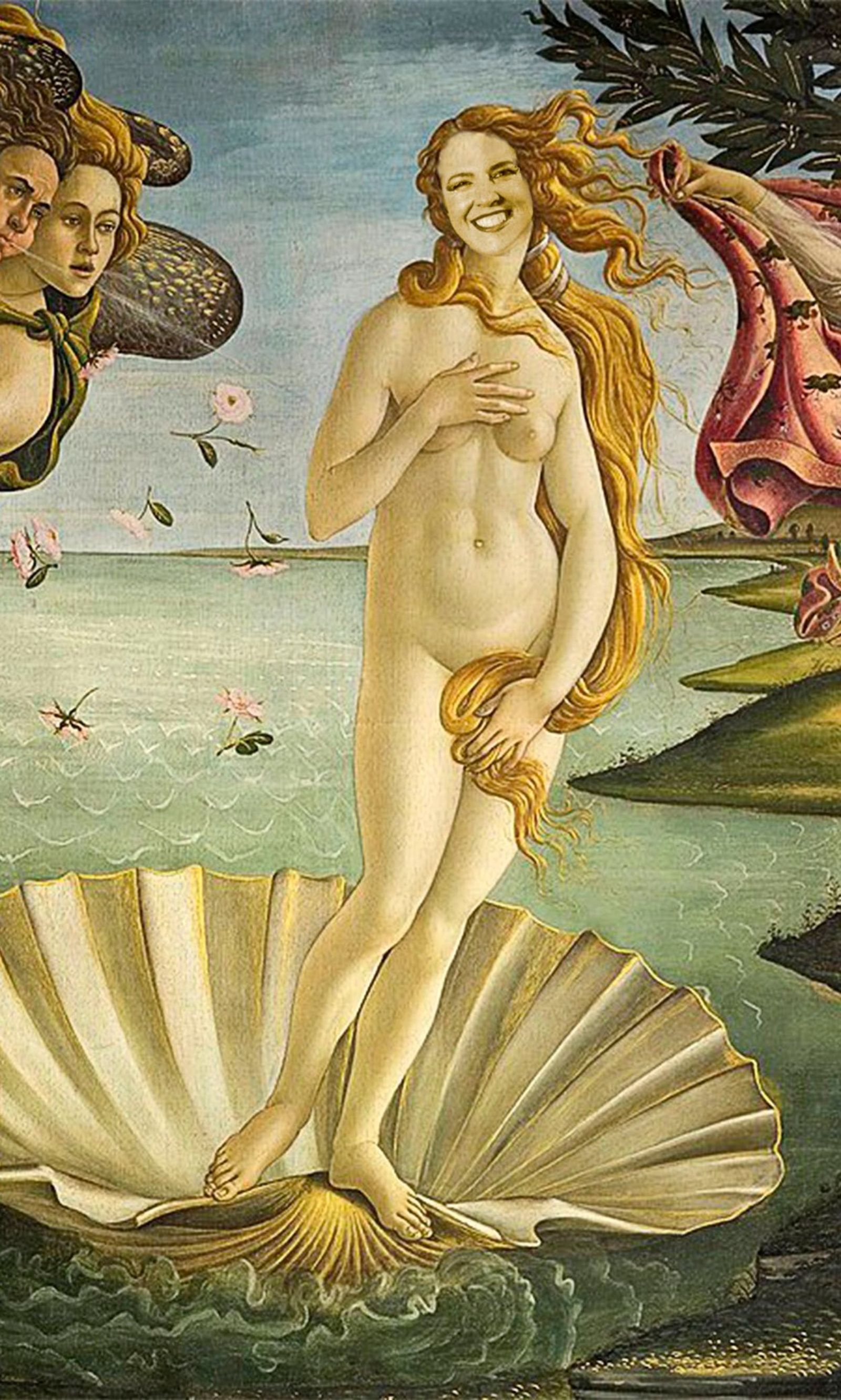 Laura Riverol da vida a la obra 'El nacimiento de Venus'  de Botticelli.