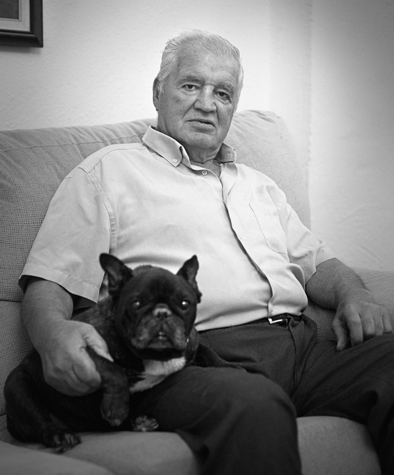 José Antonio Gálvez y su perrita Luna