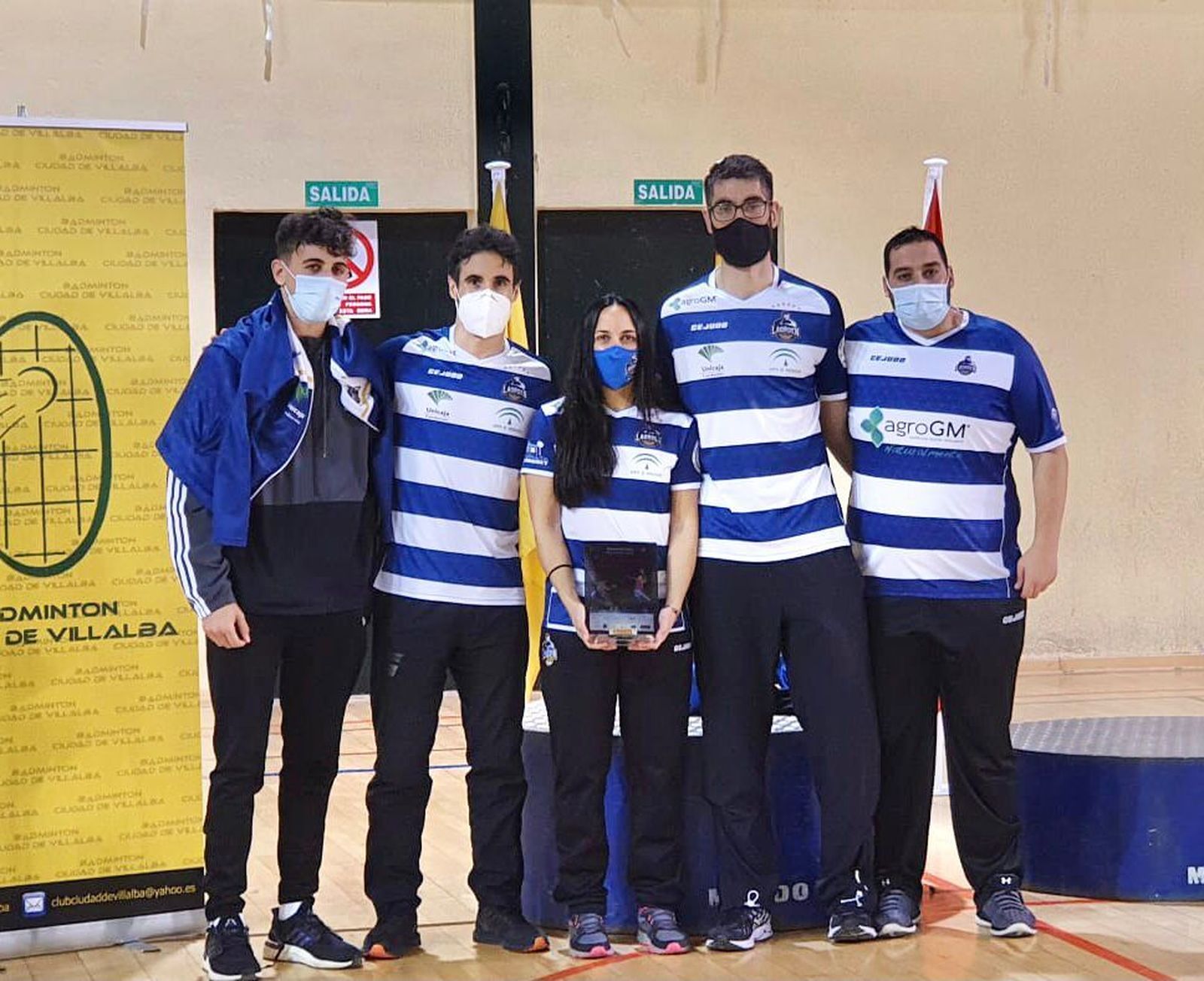 Los representantes del club onubense en el torneo disputado en Madrid.