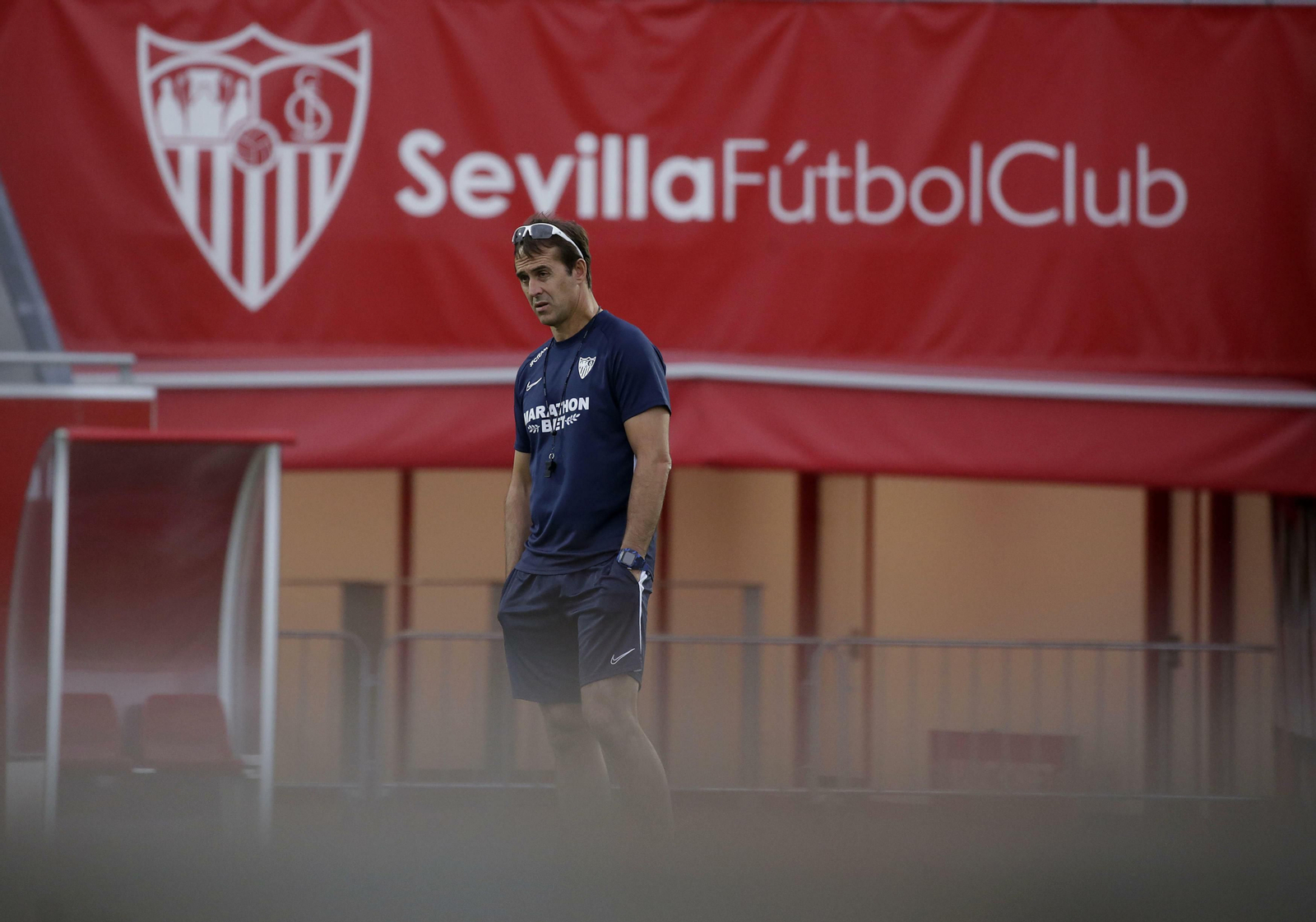 Lopetegui, durante una sesión de entrenamiento.