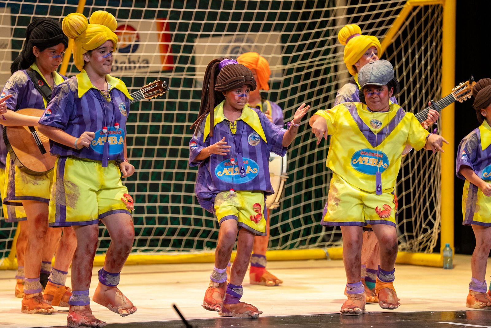 La chirigota infantil de Chiclana 'Las peloteras', una de las premiadas.