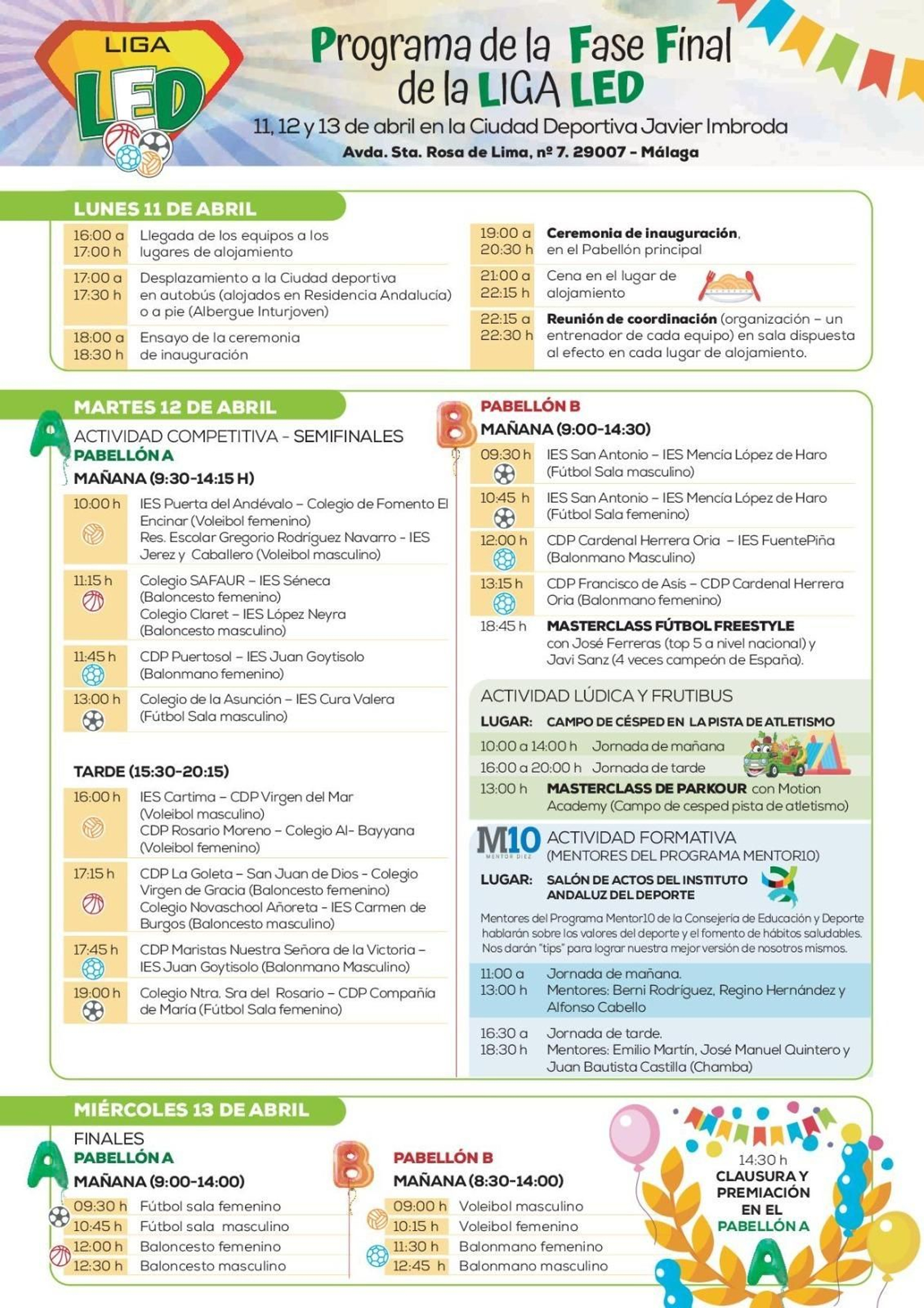 Programa de la Fase Final de la Liga Led.