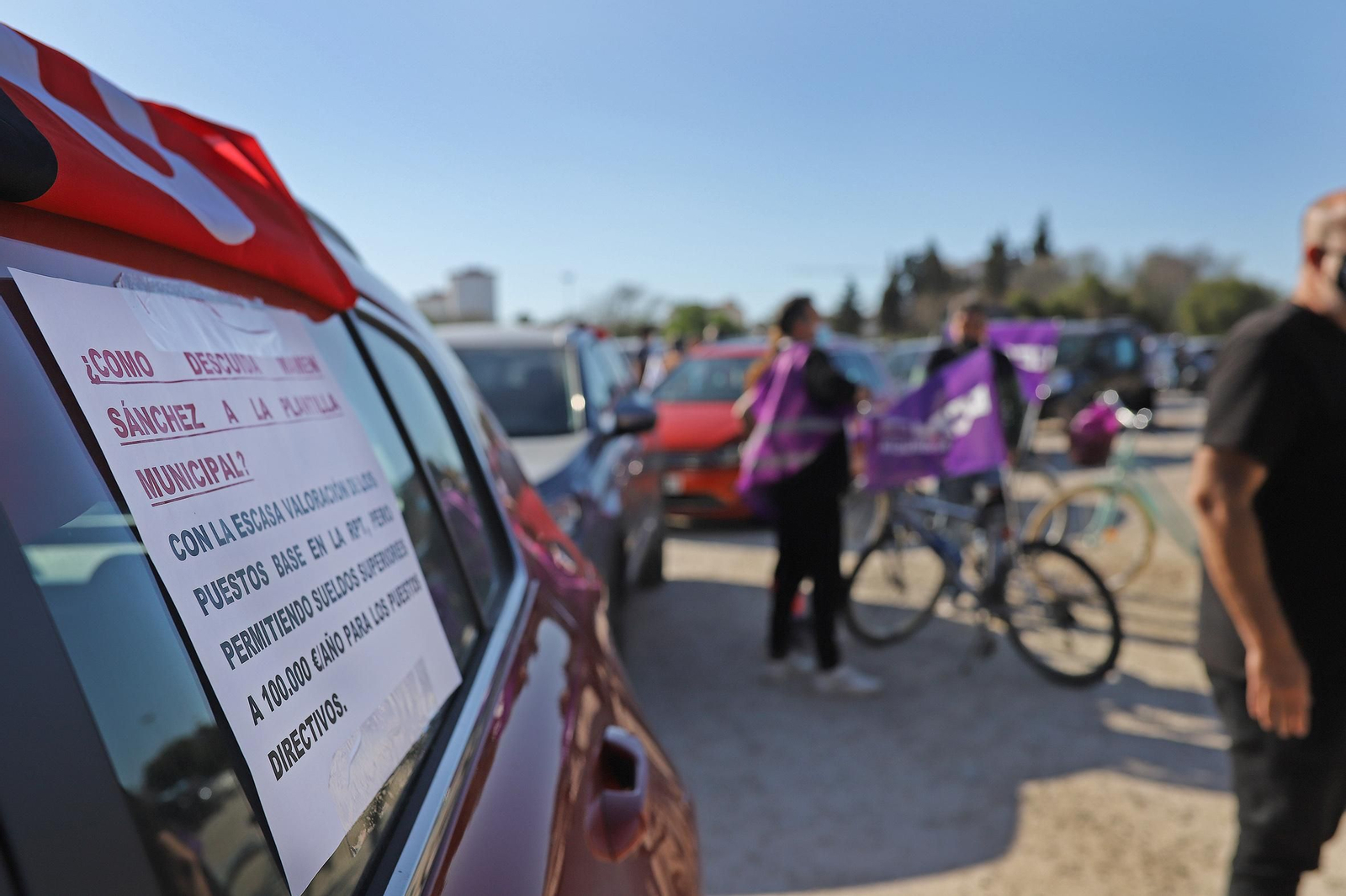 Carvana se protesta de los sindicatos contra el gobierno municipal.
