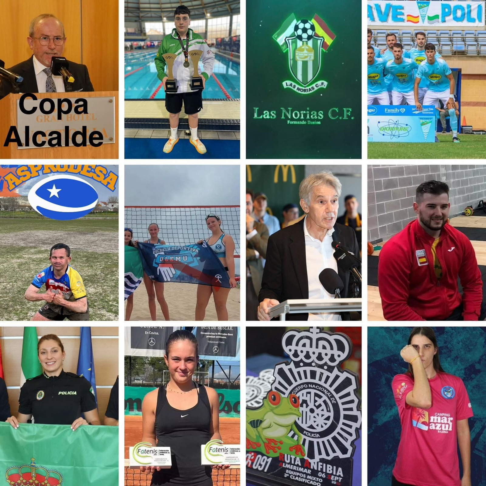 Los premiados de esta nueva edición de los Premios del Deporte de El Ejido.