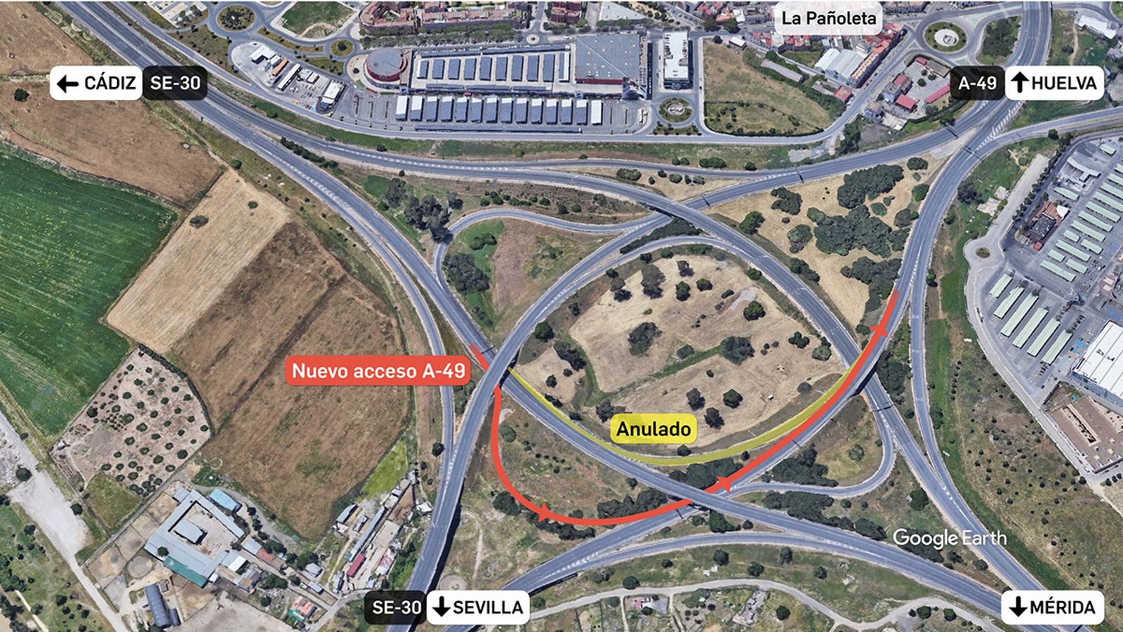 Paso 1: : Nuevo acceso a la A-49