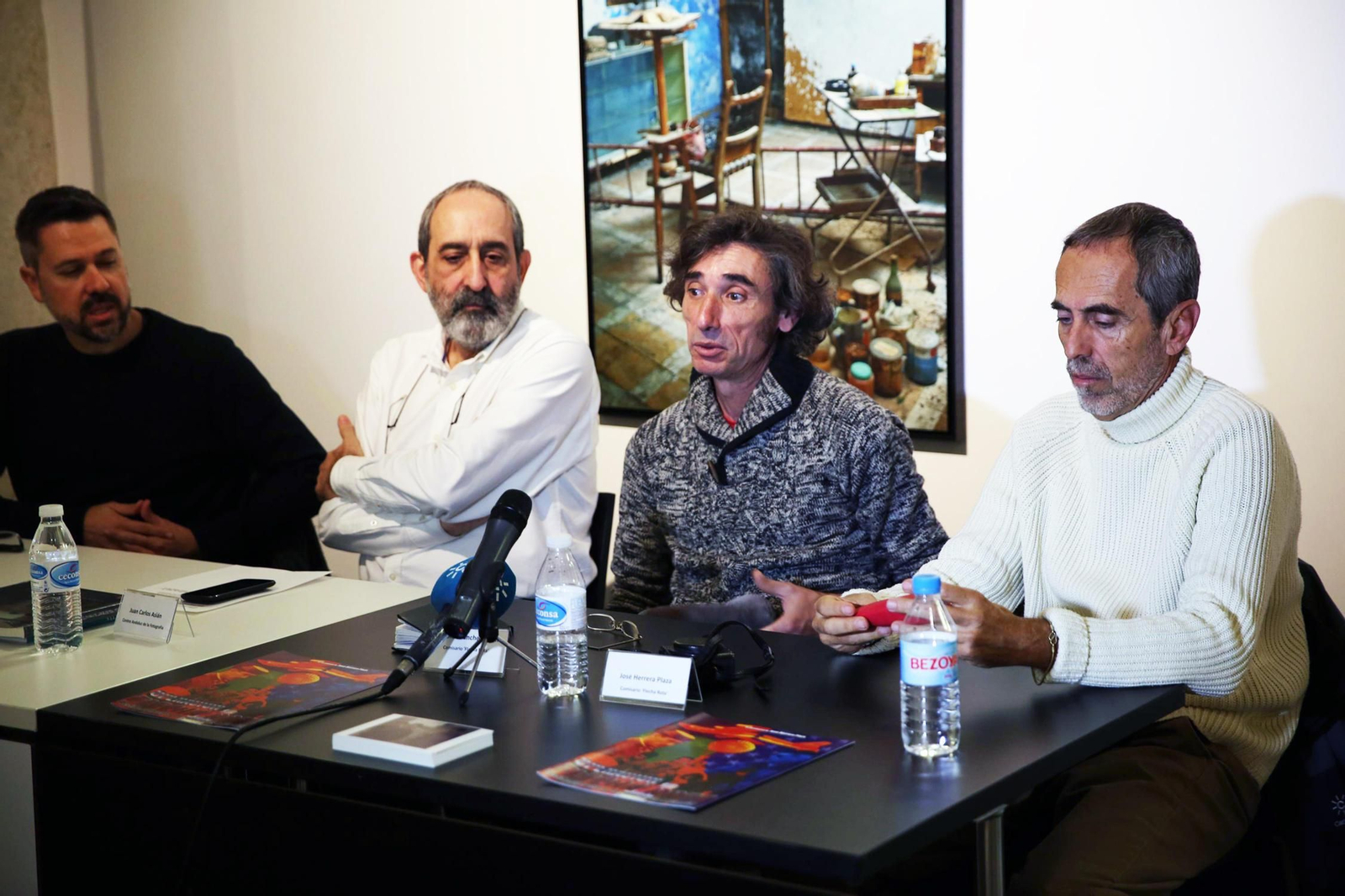 Juan Carlos Asián junto a Antonio Sánchez Picón y José Herrera.