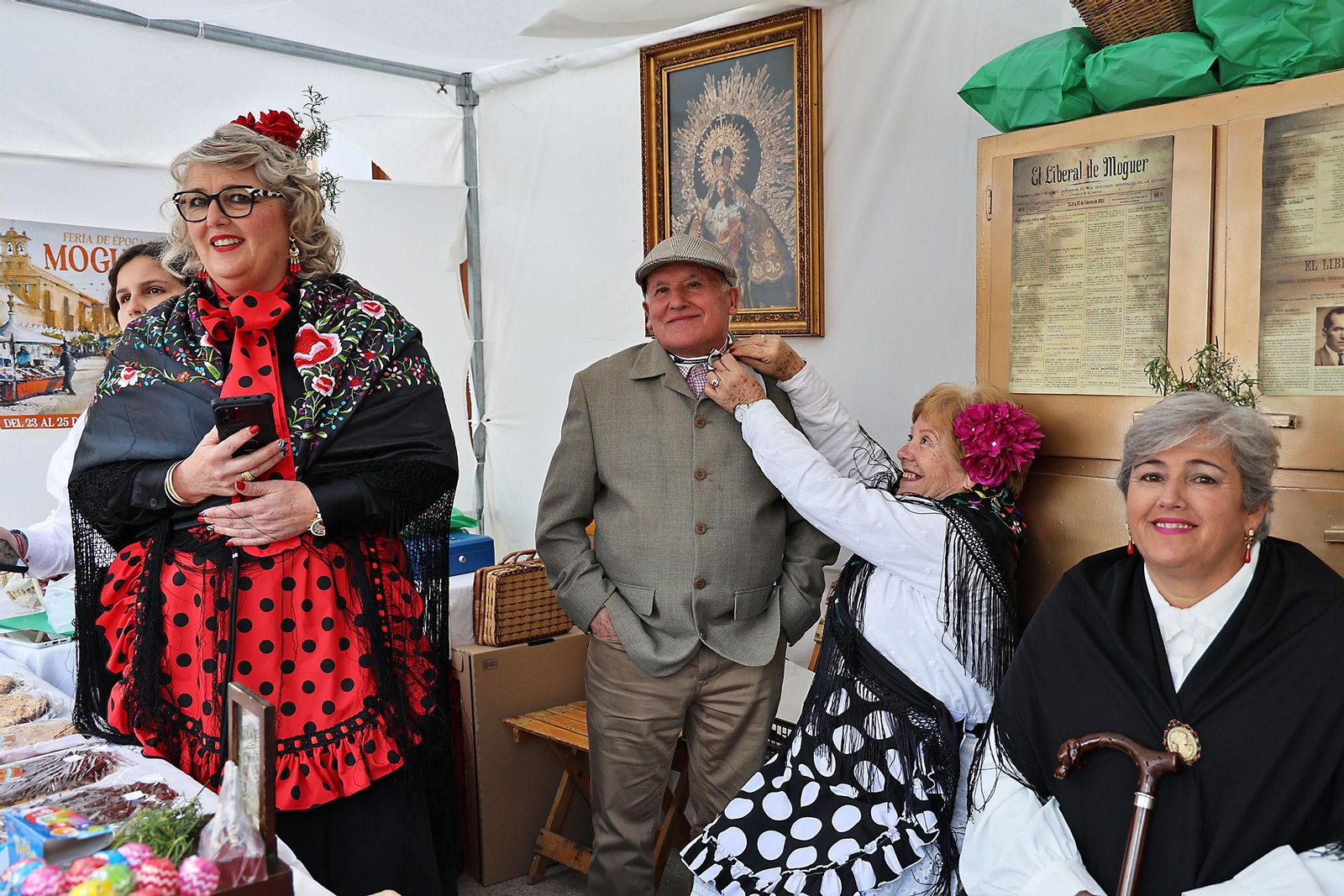 Imágenes del ambiente en la Feria de Época 1900 de Moguer