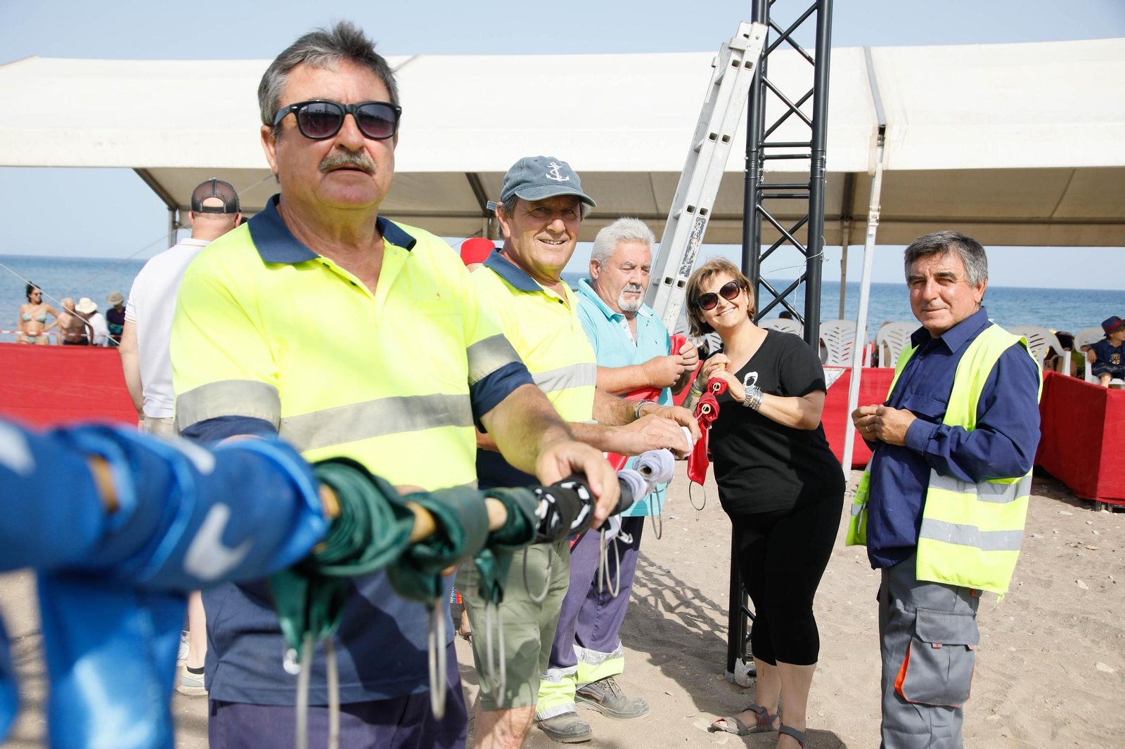 La carrera de cintas y la exhibición de caballos de los Moros y Cristianos de Mojácar, en imágenes
