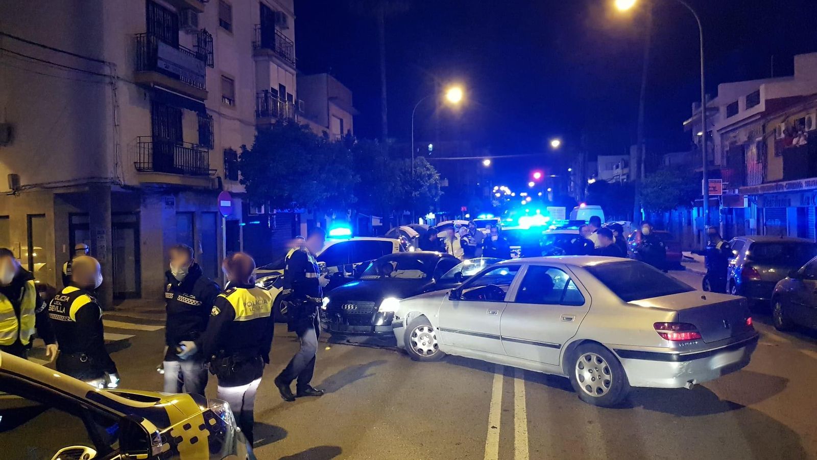 Así acabó la persecución en la avenida Ingeniero La Cierva.