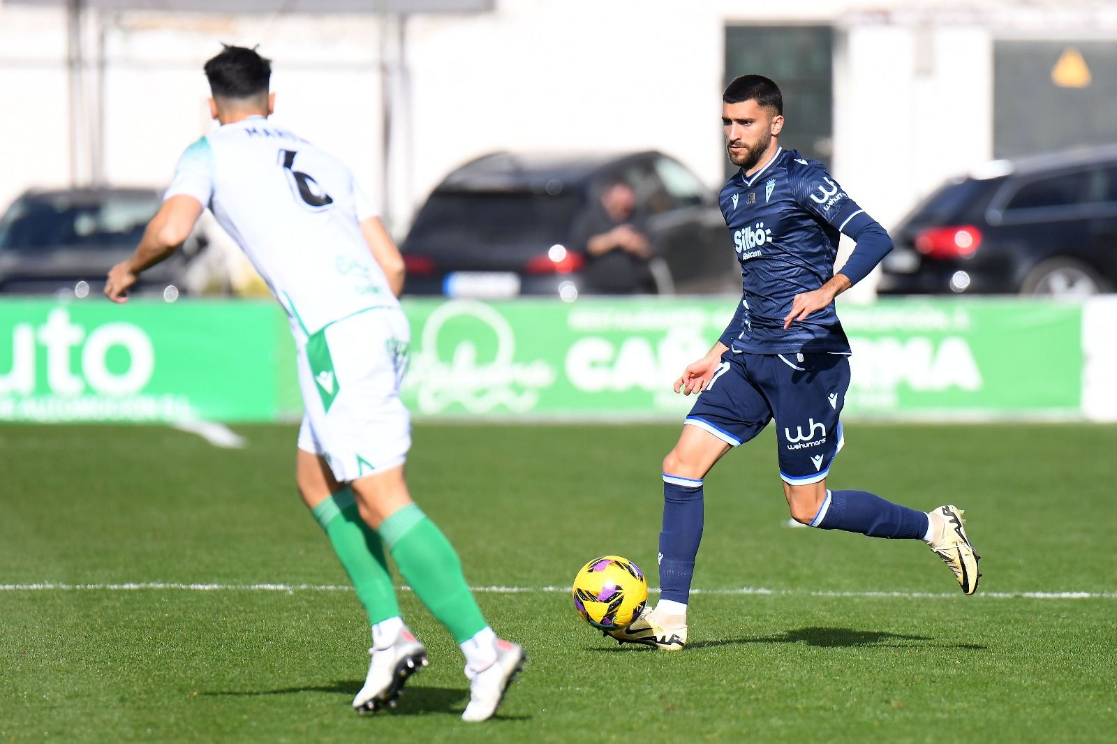 Mario Climent en el partido contra el Sanluqueño.