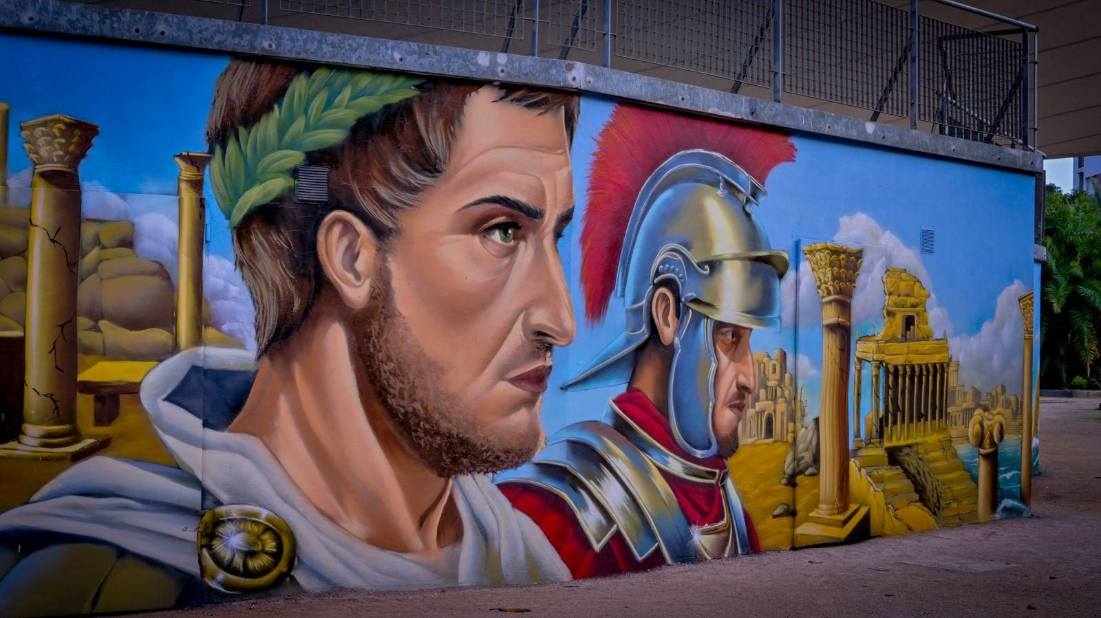 Una escena romana que puede contemplarse en el grafiti.