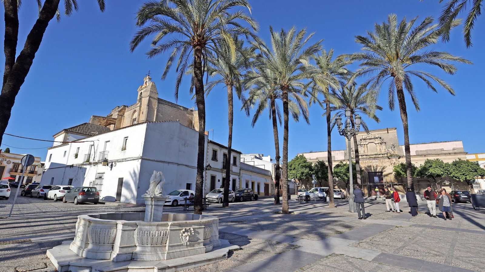 Primer día de la rehabilitación del Palacio Riquelme de Jerez