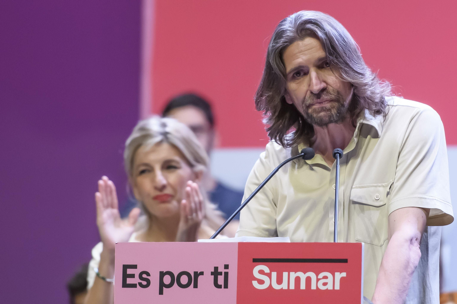 Yolanda Díaz y el diputado Francisco Sierra.