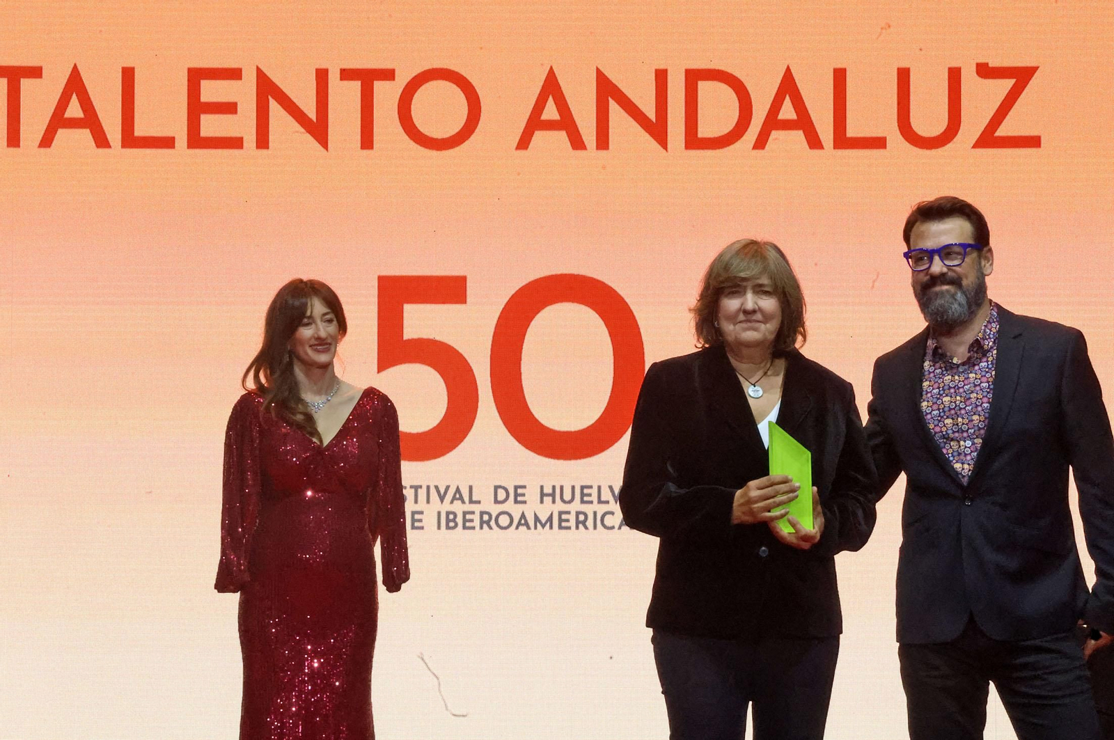 Imágenes de la gala de clausura de la 50 edición del Festival de Huelva Cine Iberoamericano con la entrega del Colón de Oro a la película 'Retrato de um certo oriente' y el Premio Ciudad de Huelva al actor José Coronado