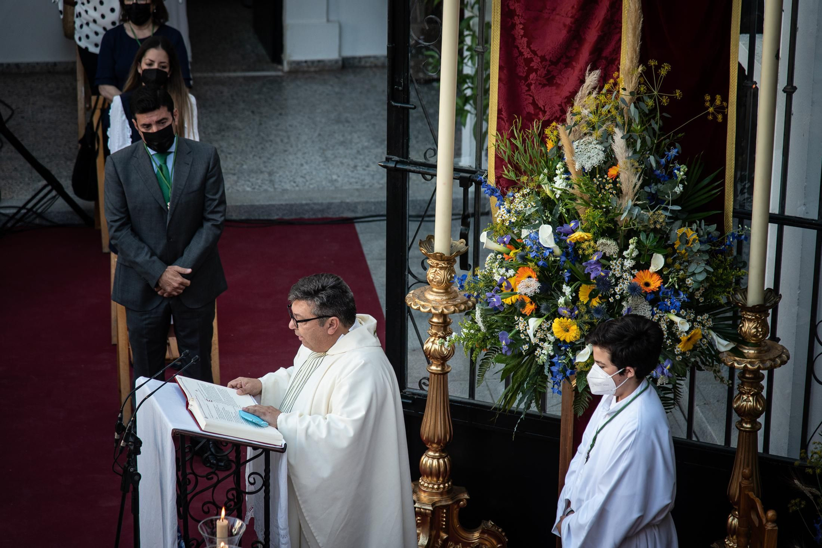 Imágenes de la misa de romeros de la Hermandad de Huelva
