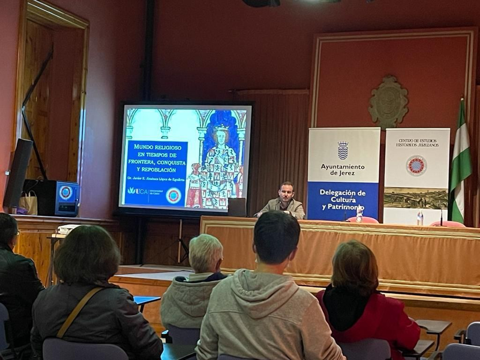 Javier Jiménez, durante la conferencia.