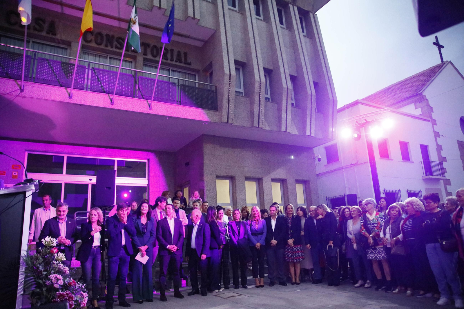 Manifestación por el 25 N en Roquetas de Mar