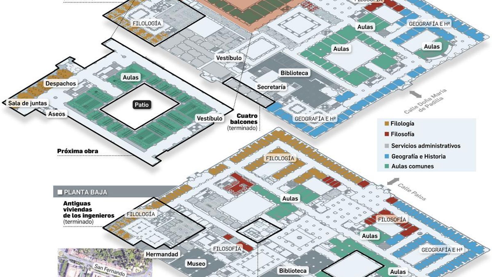 Fuente: Universidad de Sevilla. Gráfico: Departamento de Infografía