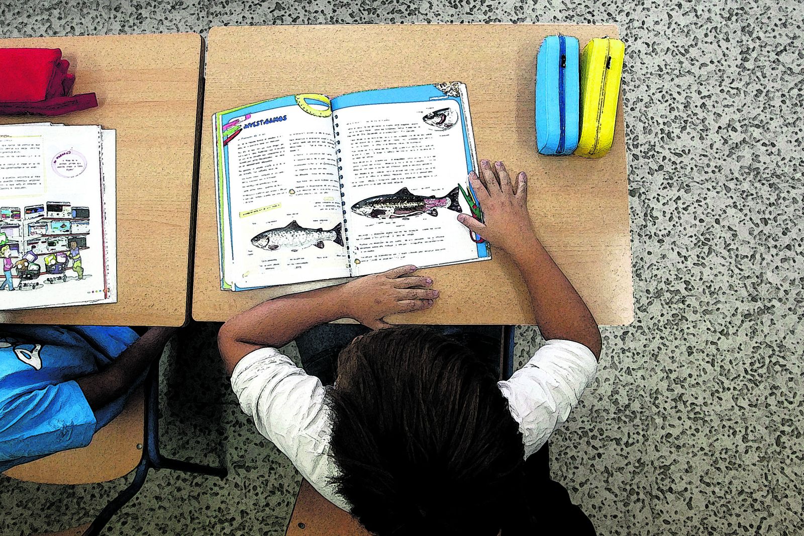 Estudiantes en un aula.