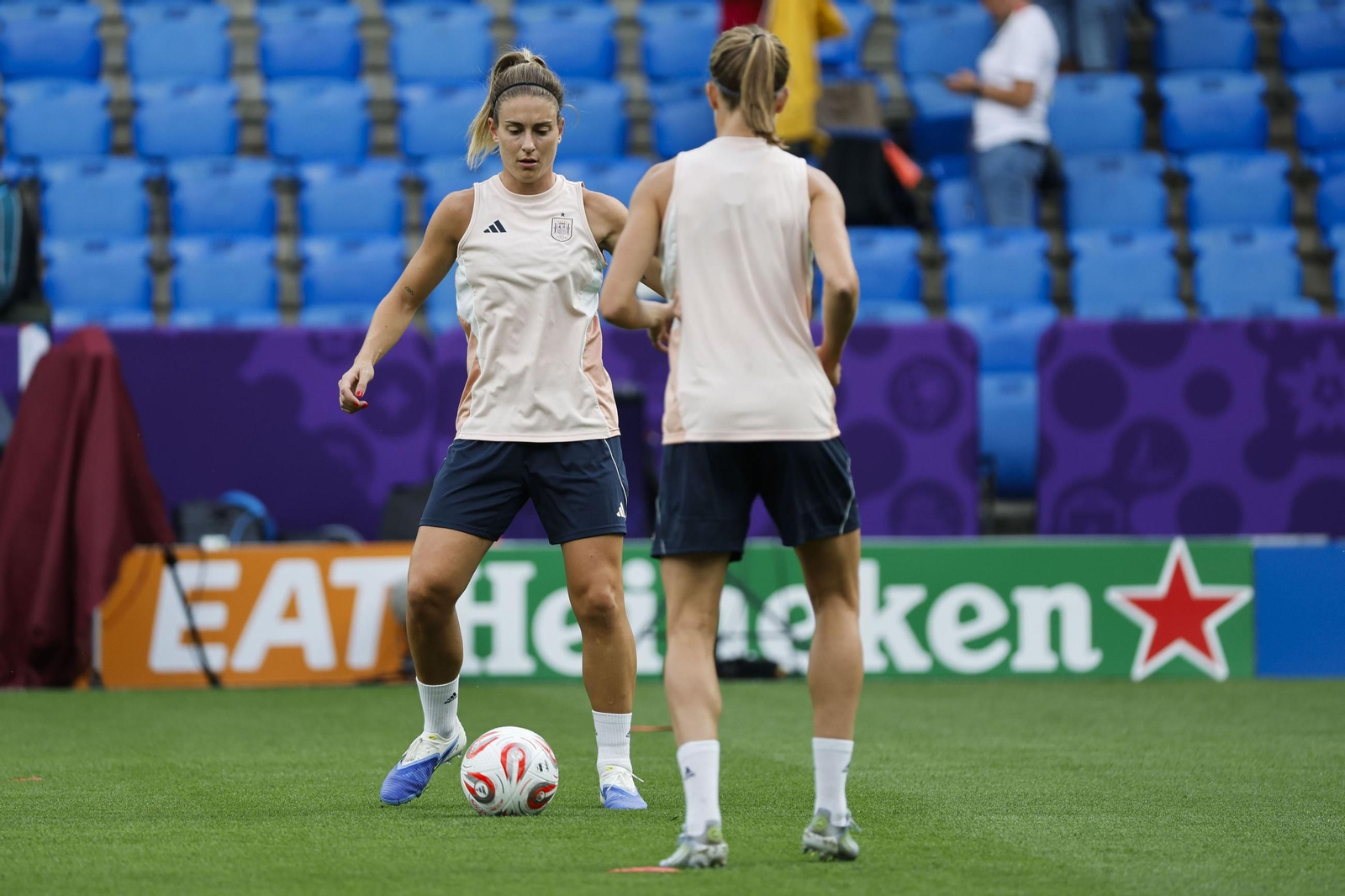 Las fotos de España antes de la final de la Eurocopa femenina