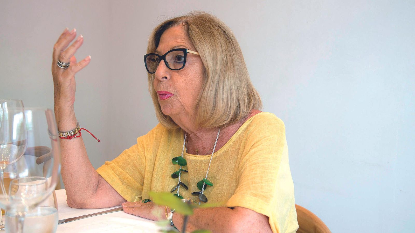 Adelaida de la Calle durante el encuentro.