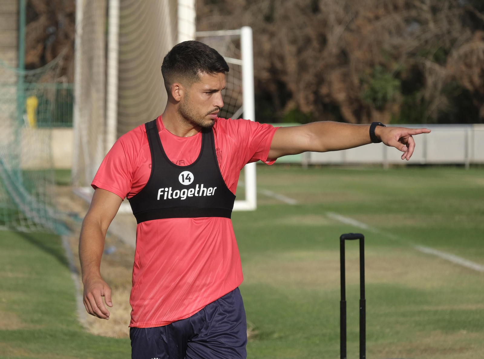 José Alonso, en un entrenamiento con el Córdoba.
