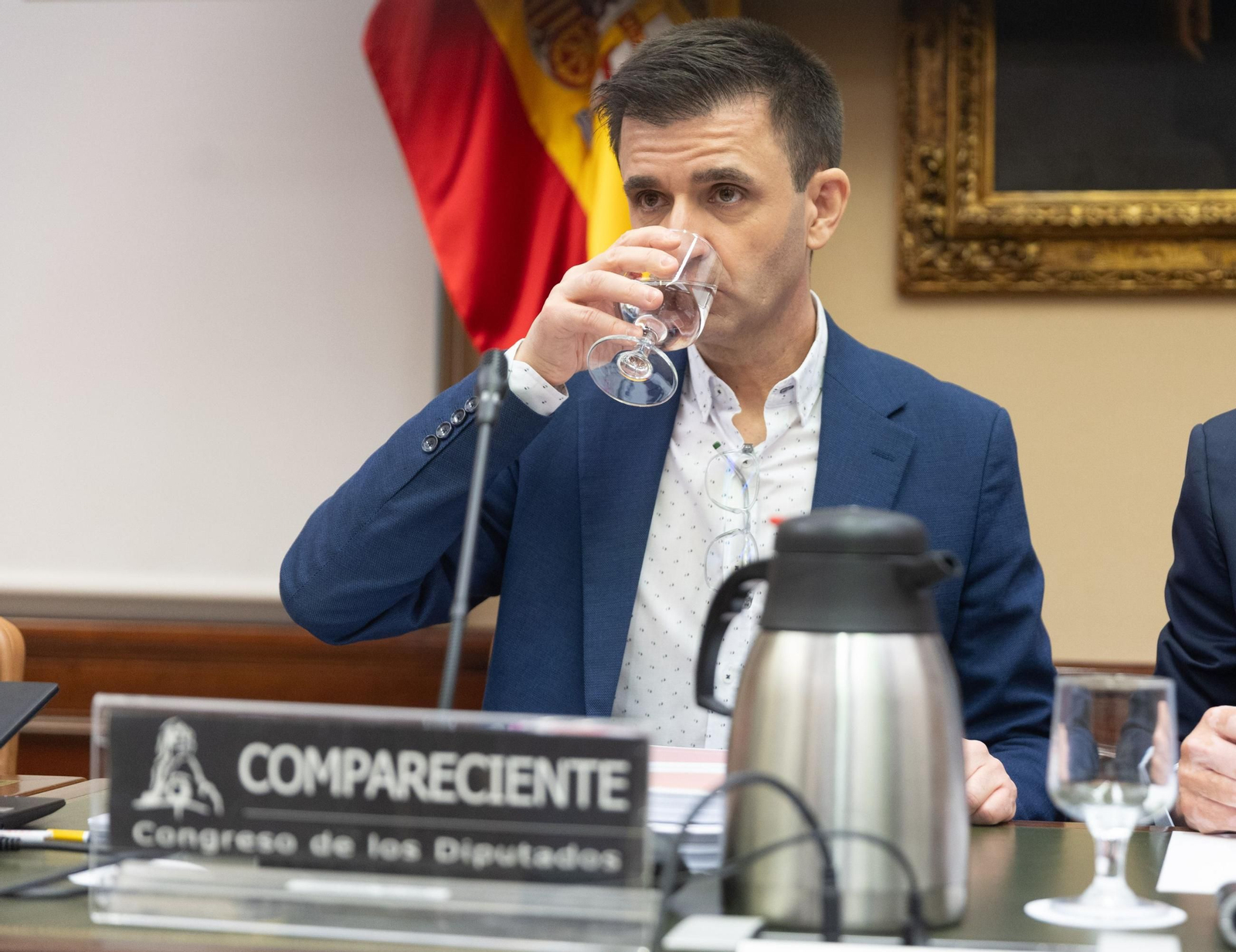 El presidente de RTVE, José Pablo López, este jueves en el Congreso.