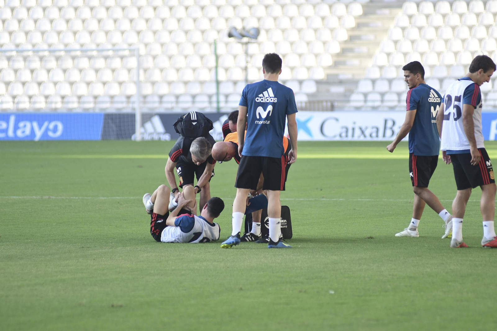 Entrenamiento de la selección sub-21 en El Arcángel