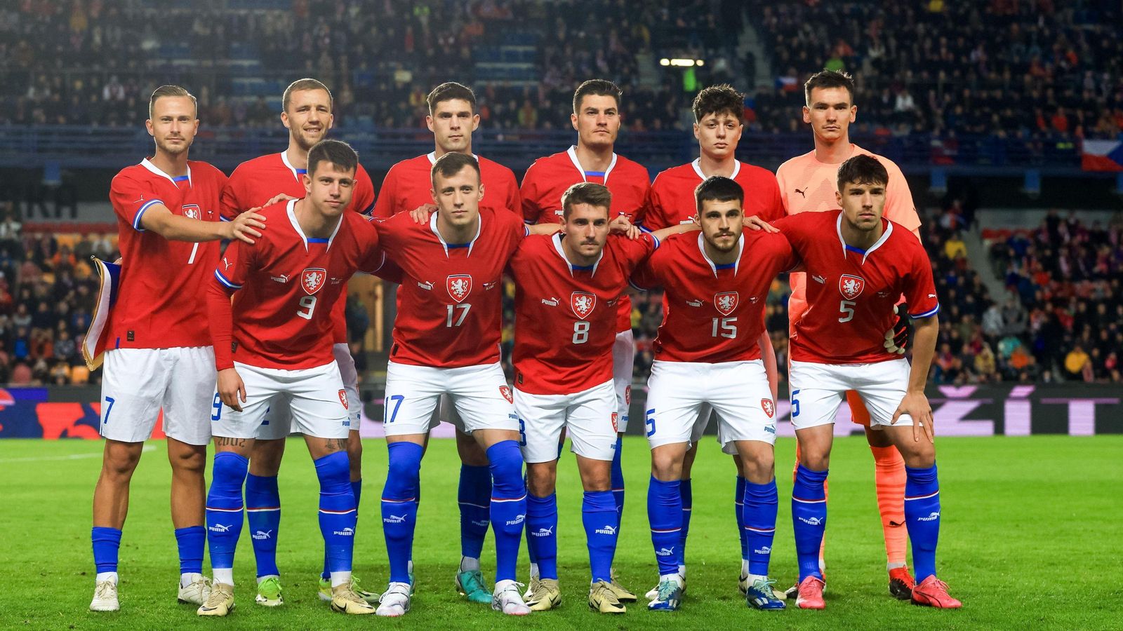 La selección de República checa posa antes del amistoso contra Armenia en Praga el pasado 26 de marzo