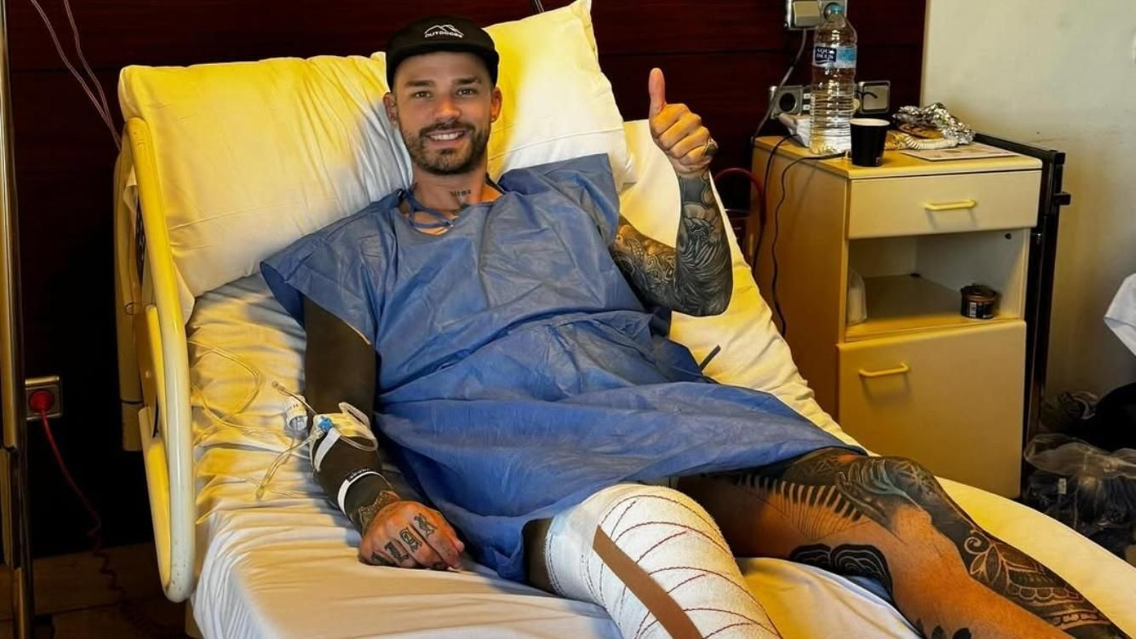 Jay Spires, sonriente tras la intervención quirúrgica a la que fue sometido el pasado lunes.