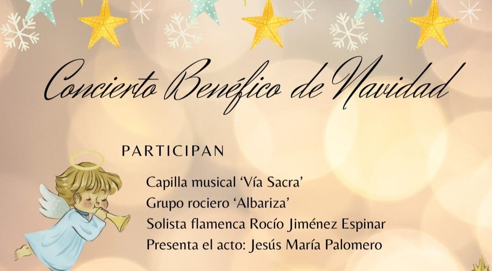 Un fragmento del cartel del concierto benéfico en la iglesia del Espíritu Santo.