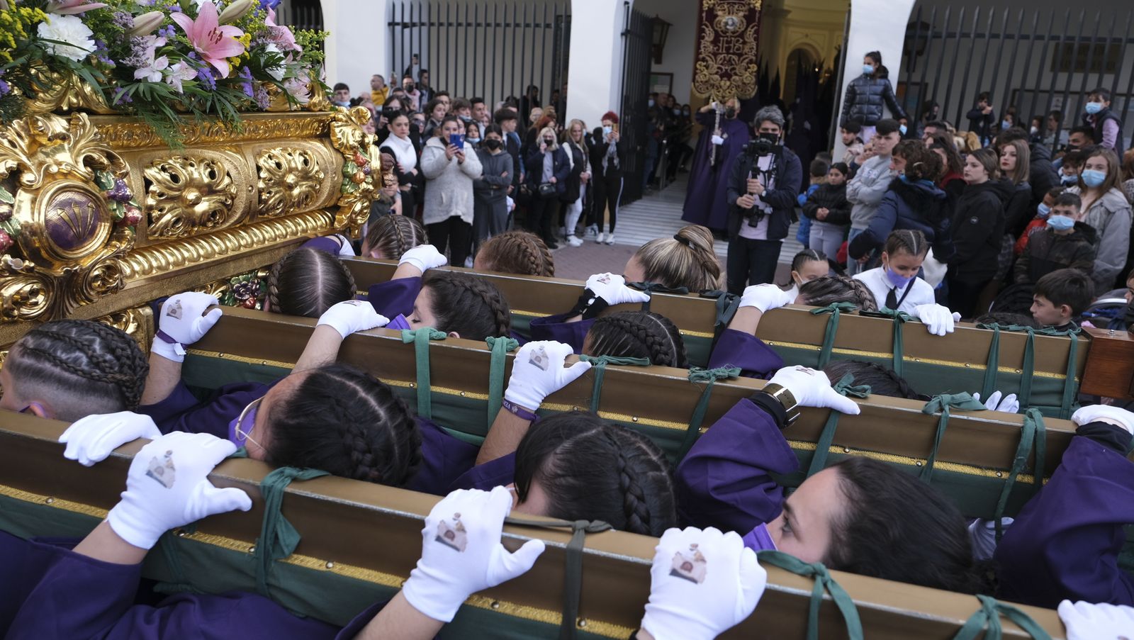 Procesión del Encuentro en Almería, en imágenes.