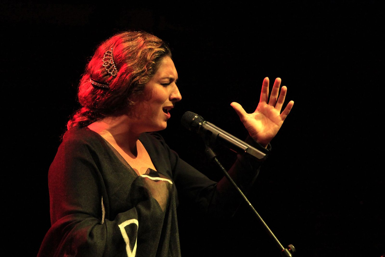 Estrella Morente durante una actuación.