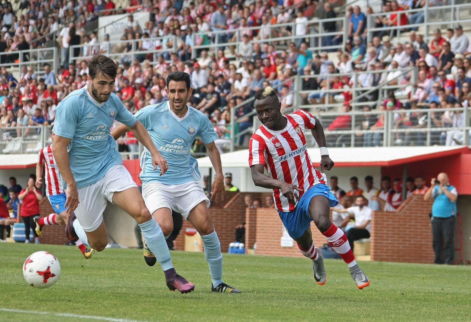 Moussa, en el Algeciras - Ibiza del play-off de 2018.