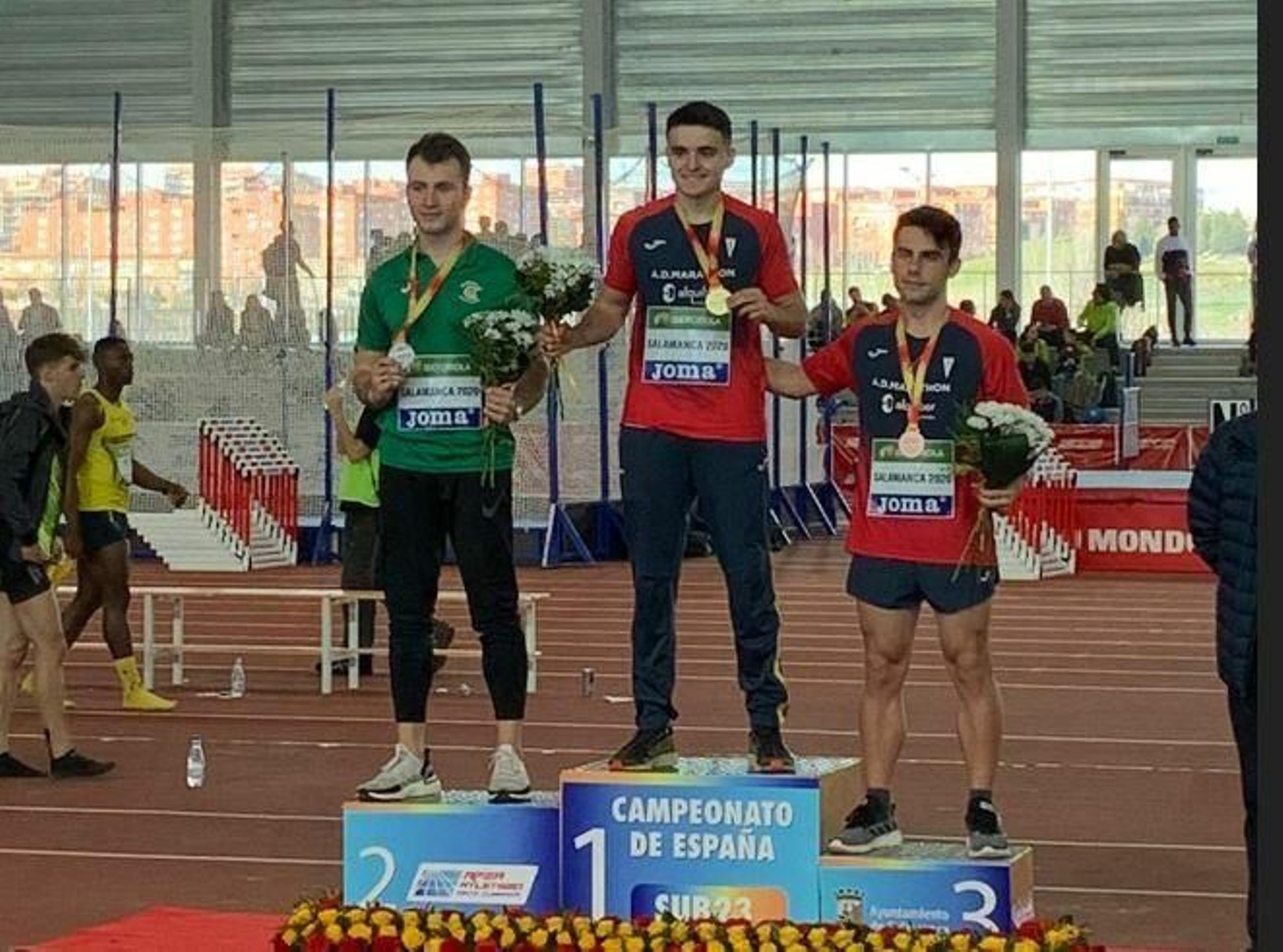 Pablo Montalvo en el primer cajón del podio en Salamanca.