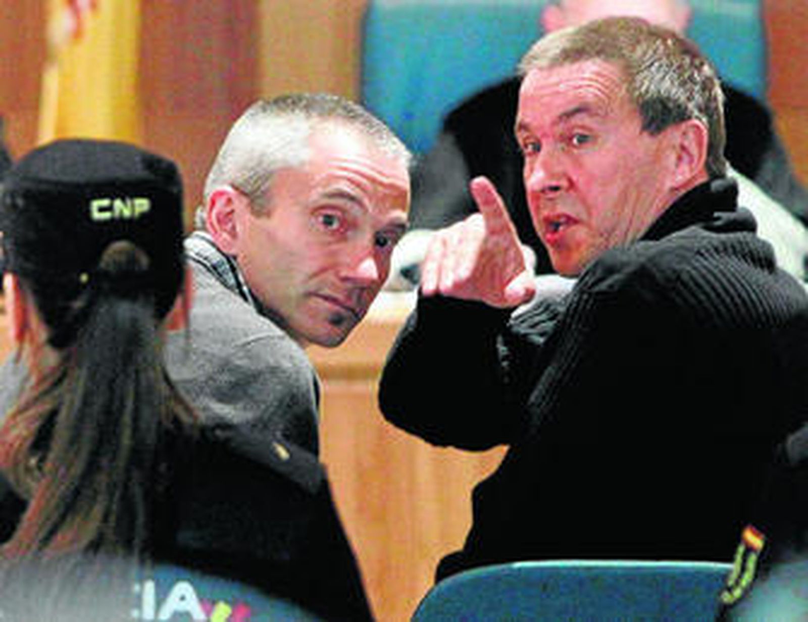 Joseba Permach y Arnaldo Otegi, durante un juicio en la Audiencia Nacional.