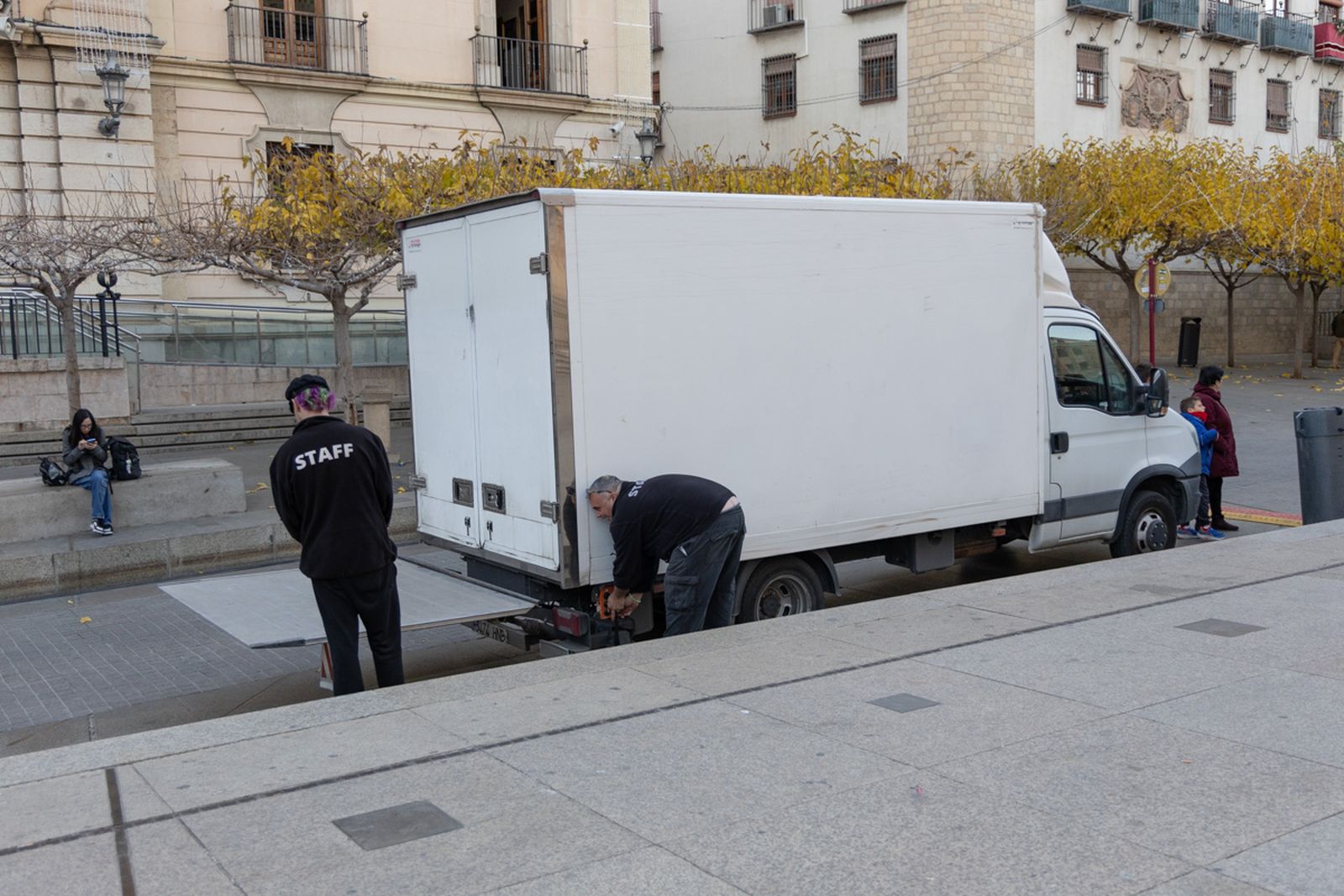 El trabajo tras las campanadas de Canal Sur en la Plaza de Santa María