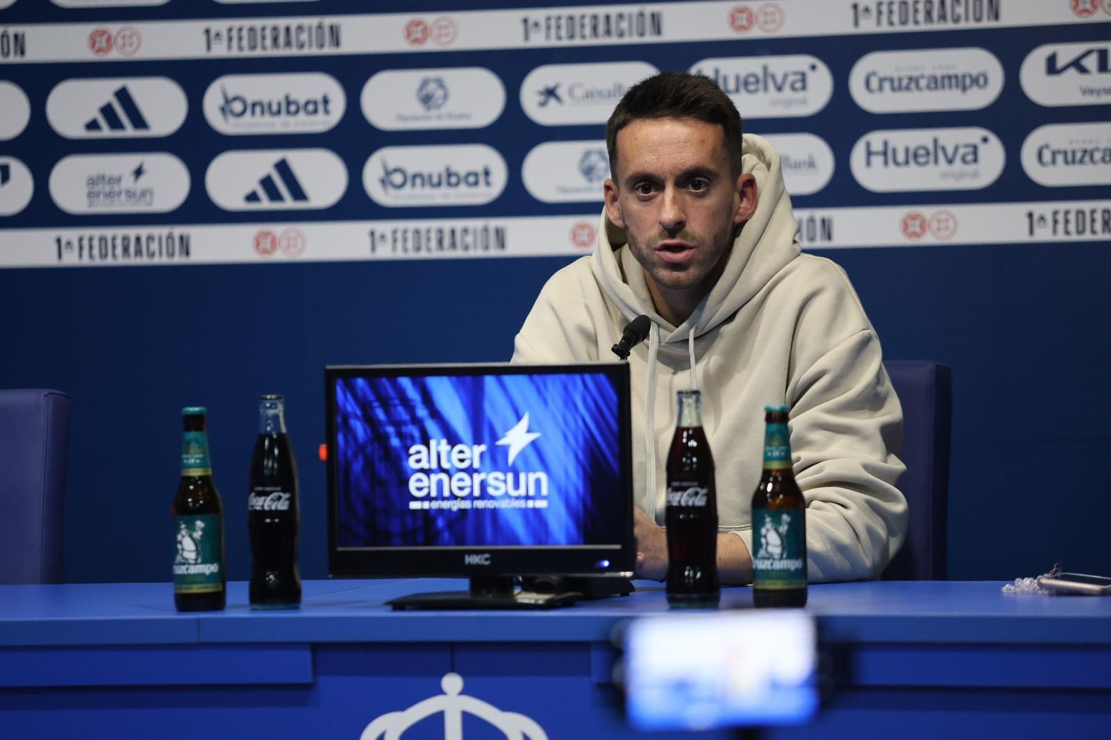 Iago Díaz, este miércoles en rueda de prensa.