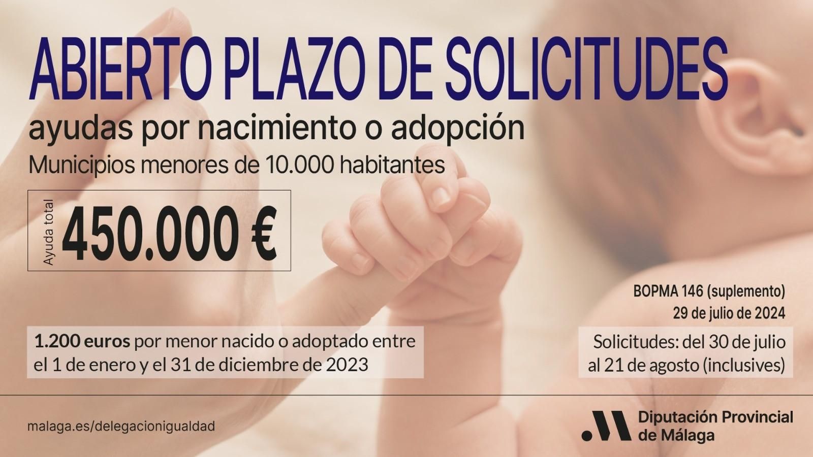 Ayudas por nacimiento o adopción Diputación de Málaga