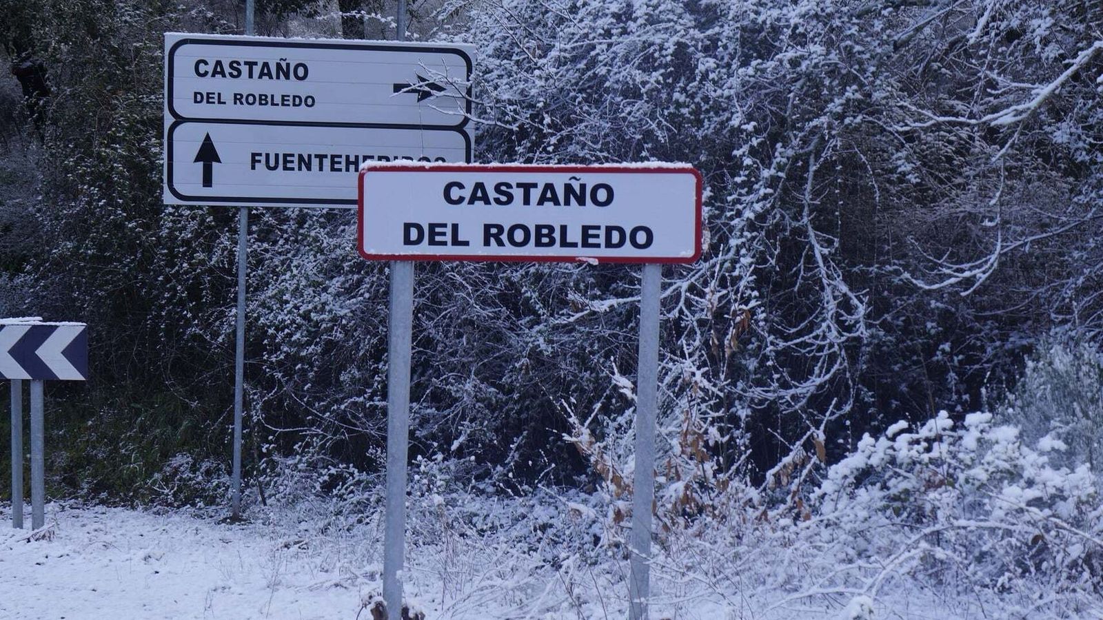 La Sierra de Aracena completamente nevada: dos años después de Filomena